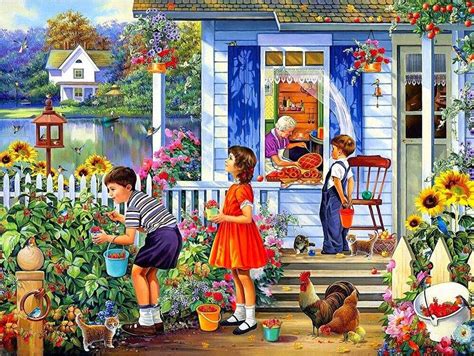 Solve Picking Berries Jigsaw Puzzle Online With Pieces