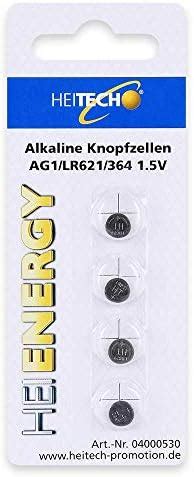 ABSINA AG1 LR621 Knopfzelle 10er Pack - 1,5V Alkaline Knopfzellen ...