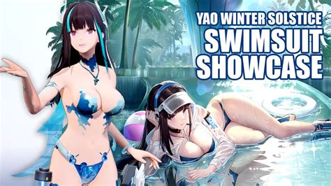 Snowbreak Yao Winter Solstice Swimsuit Showcase Idle Animation