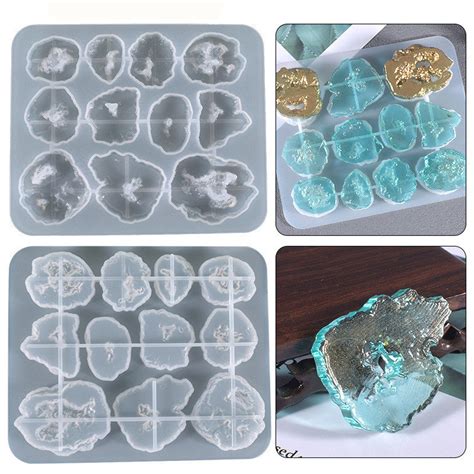 DIY Crystal Epoxy Resin Mold 11 Grids Full Page Irregular Crystal Stone