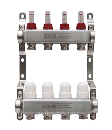 Коллектор Neptun IWS с расходомерами 1"х 3/4" 10 вых в сборе купить в ...