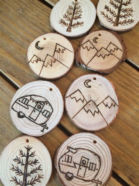 DIY Wood Burned Log Slice Ornaments Wood Diy Wood Burning Art Wood