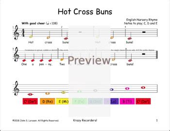 Free Boomwhackers Or Bells Hot Cross Buns By Recorder Songs And Lessons