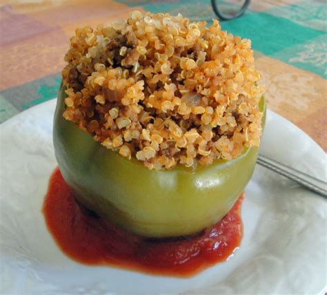 Beef And Quinoa Stuffed Bell Peppers Recipe