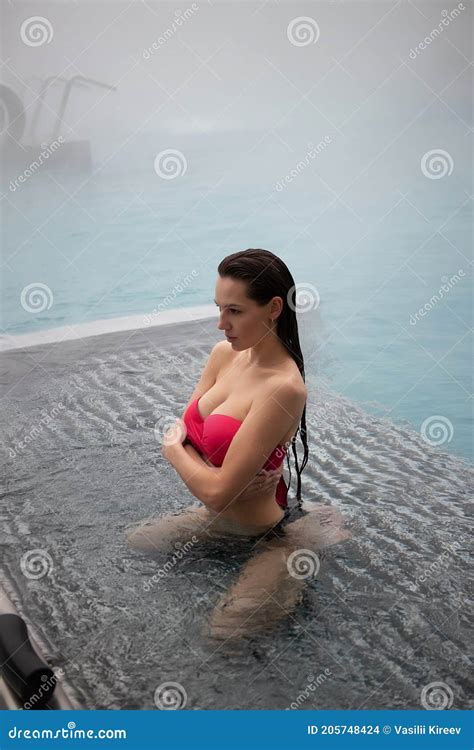 Sensual Woman Chilling In Hot Water Stock Photo Image Of Rest