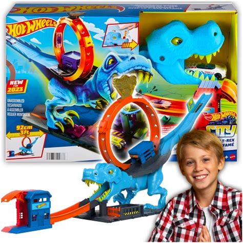 Hot Wheels Dinozaur T Rex Tor Zestaw Prezent Autko Gratis Dziecka Trex