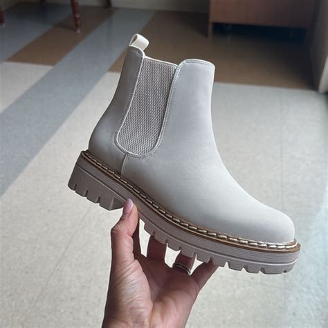 Fabutiq Shoes Nude Chelsea Lug Sole Ankle Boot Poshmark