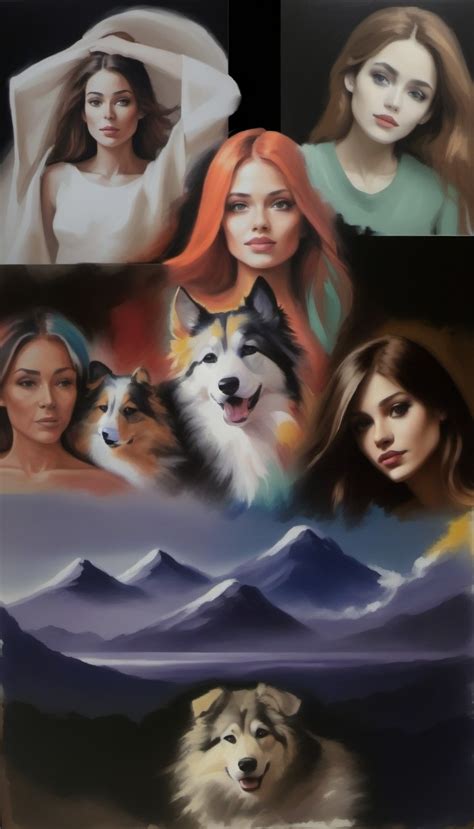 4 Value Color Oil Painting Of A Thick Evil Redhead Bent Over Showing Us Her Thong Ass Black