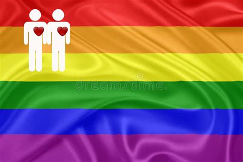 Rainbow Gay Flag Stock Illustration Illustration Of People