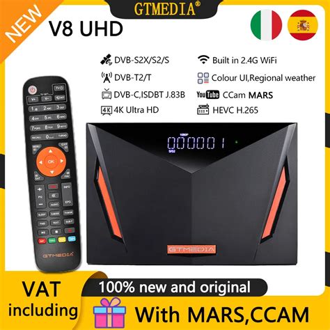 GTMEDIA V8 UHD 4K Satellite TV Receiver Support IKS MARS Work DVB S2X