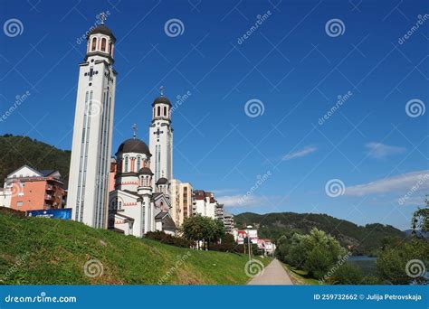 Zvornik, Bosnia and Herzegovina, 1 October 2022 the Cathedral of the