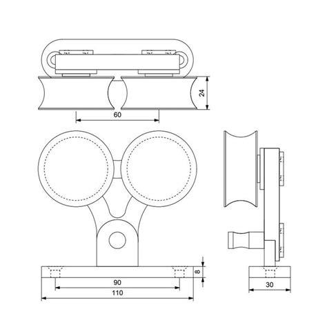 Schuifdeurhanger Set Twin Rvs T B V Extra Deur