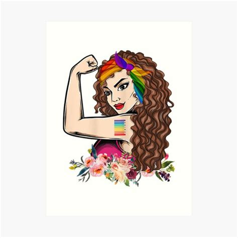 LGBT Girl Power Pin Up Retro Art By Anne Cha Flag Gay Pride Art Print For Sale By Deep Shop