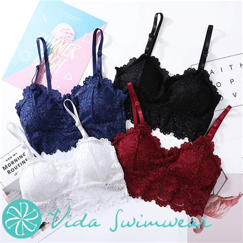 Vida Lace Bralette Push Up Bra Crop Top Bikini Top Beach Wear Padded Bra Bralette Women Clothing