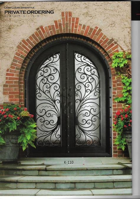 Custom Residential Main Front Entry Metal Doors Security Doors Design