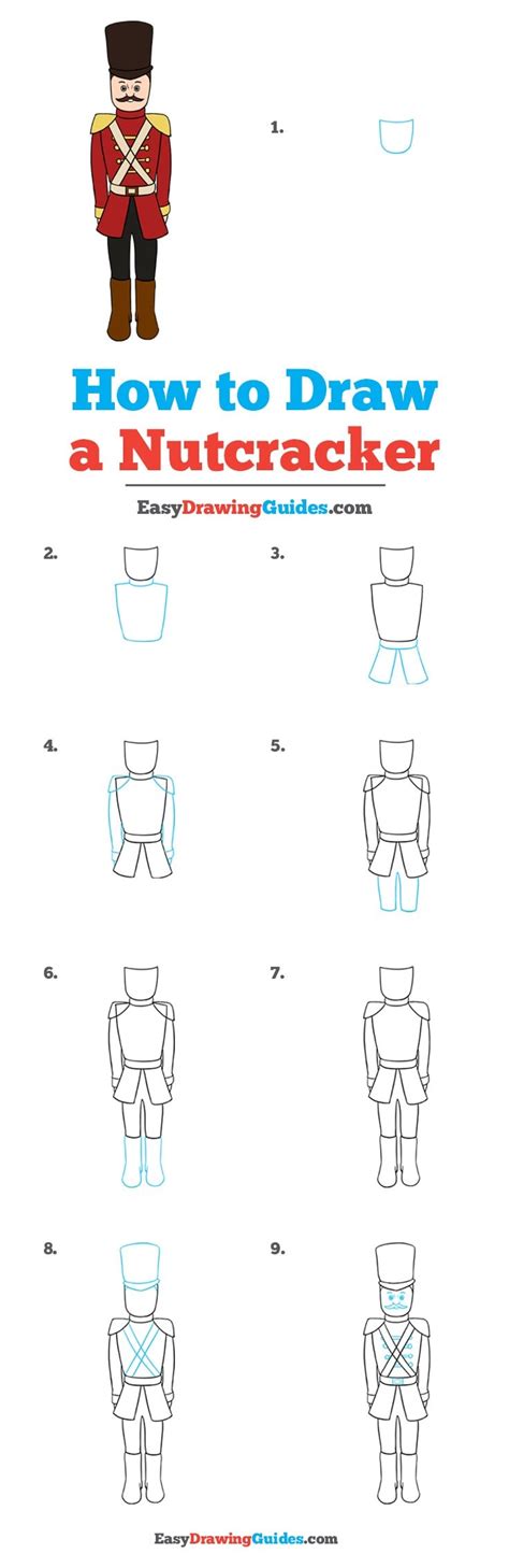 How To Draw A Nutcracker Really Easy Drawing Tutorial