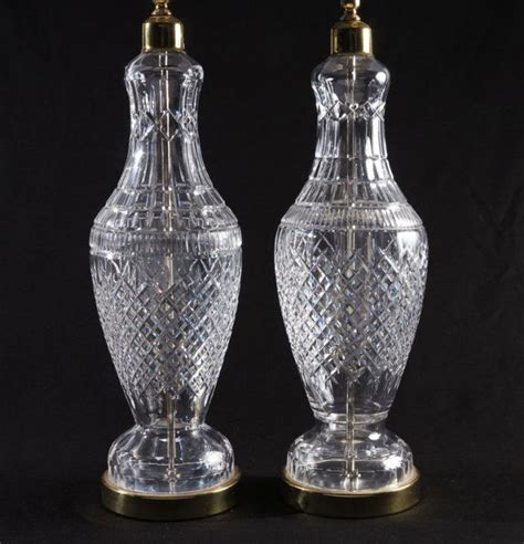 480A: PAIR WATERFORD CRYSTAL TABLE LAMPS : Lot 480A