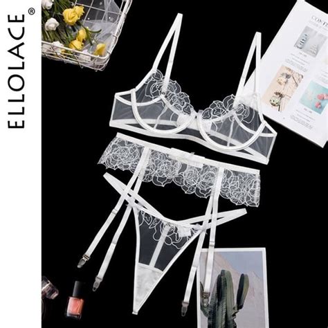 Ensemble Lingerie Ellolace Lingerie Sexy Sous V Tements Femme Voir