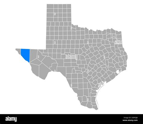 Map of Hudspeth in Texas Stock Photo - Alamy