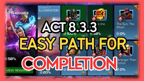 Beta Act 833 Easy Path For Completion Marvel Contest Of Champions Mcoc Act8 Youtube