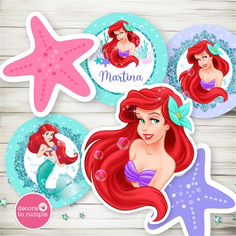 Kit Imprimible La Sirenita Ariel Decoracion Fiesta De Etsy Kits