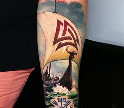 Viking ships tattoo by Victor Zetall | Post 29328