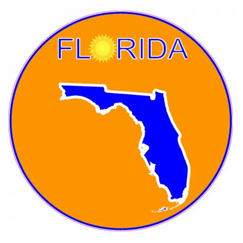 Florida Flag State Sticker Us Custom Stickers