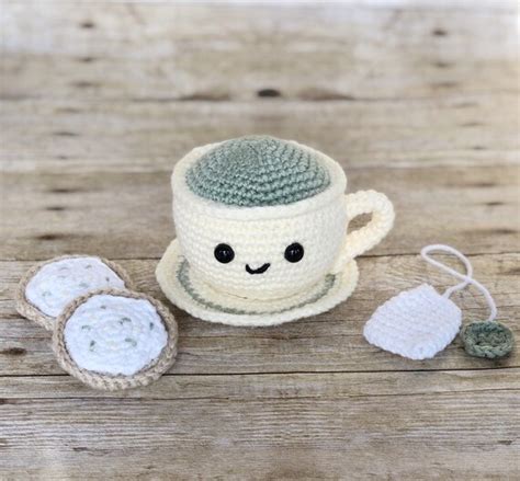 Crochet Tea Cup And Saucer Amigurumi Tea Cup Crochet Etsy Italia