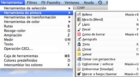 Usa Gimp Herramientas De Pintura