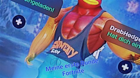 Meine Erste Runde Fortnite Hahah Youtube