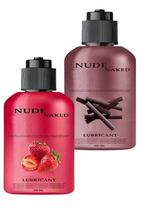 Nude Naked 2 Li Set 250 ml Çilekli Kayganlaştırıcı 250 ml Çikolatalı Kayganlaştırıcı