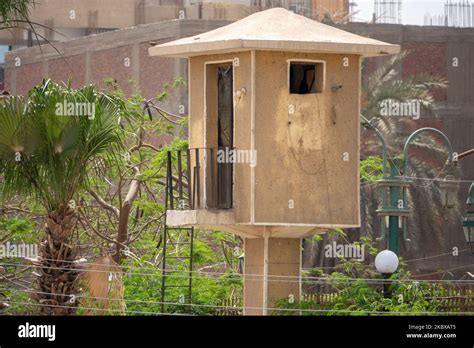 Elevated Sentry Box In Egyptian Town Stock Photo Alamy