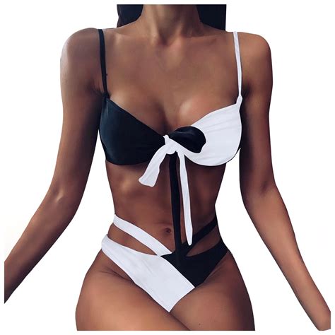 Dopi Women S Fashion Sexy Leopard Print Two Color Bikini Beach Suit Swimsuit Walmart