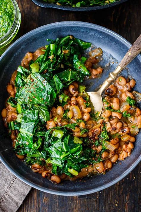 Smoky Black Eyed Peas And Collard Greens HouseholdCooking