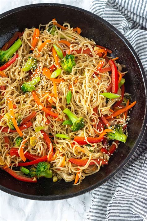 Vegetable Lo Mein Healthier Steps