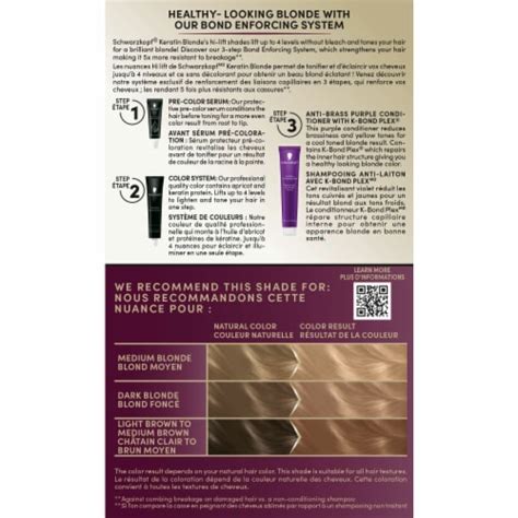 Schwarzkopf Keratin Blonde Hi Lift Lightens Up To Levels Pearl Blonde Permanent Hair Dye