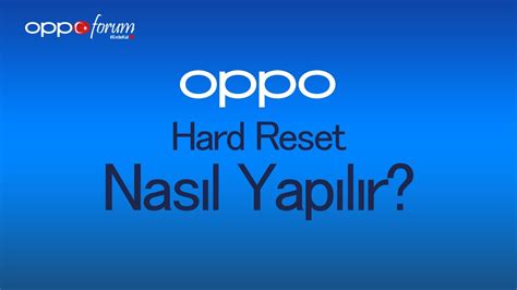 OPPO Hard Reset nasıl atılır Nasıl Yapılır 1 YouTube