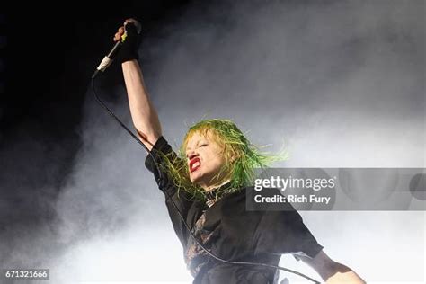 Singer Edith Frances Of Crystal Castles Performs At The Sahara Tent