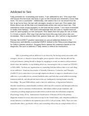 U D Addicted To Sex Docx Addicted To Sex Sally Presents For Counseling And States I Am
