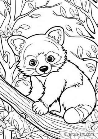 Cute Red panda Coloring Page » Free Download » Artus Art