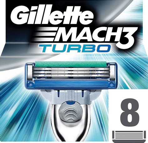 Gillette Mach3 Turbo Razor Cartridges Refill 8ct Amazon Sg Health