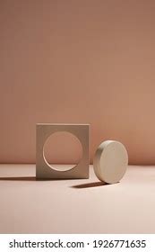 Nude Color Geometrical Shape Hard Shadow Stock Photo Shutterstock