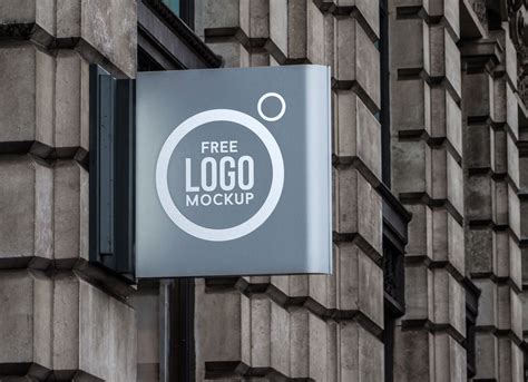 Free Outdoor Advertisment Shop Sign Mockup PSD - Good Mockups