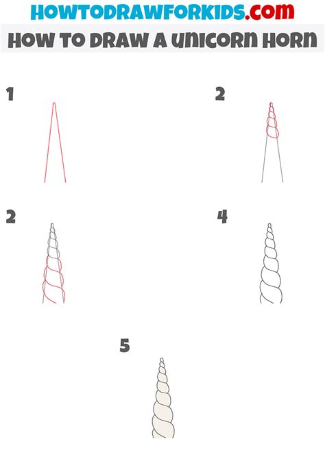 How To Draw A Unicorn Horn Easy Drawing Tutorial For Kids
