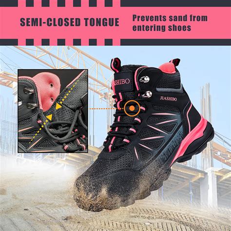 Blapek Steel Toe Work Boots For Women Construction Safety Boot