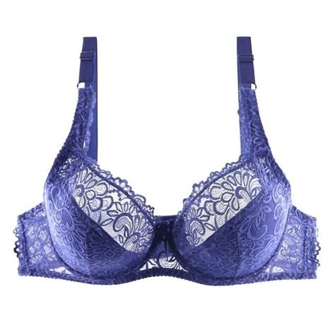 Women Plus Size Brassiere Lingerie Embroidery Floral Lace Bra Sexy