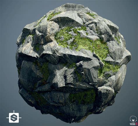 Artstation Moss Rock Substancedesigner