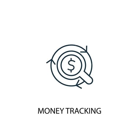 Premium Vector | Money tracking concept line icon. simple element