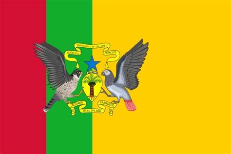 Flag of São Tomé and Príncipe in the Style of Portugal