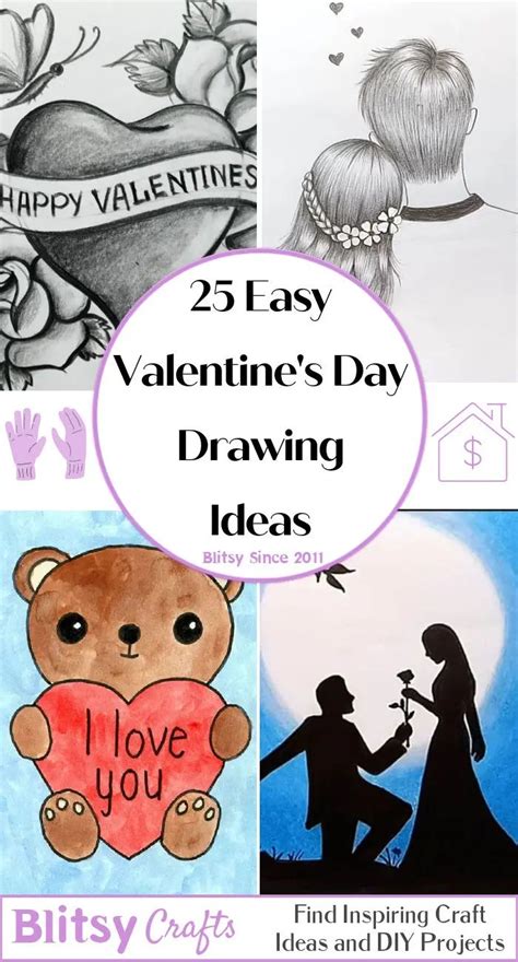 25 Easy Valentine’s Day Drawing Ideas – How to Draw | Valentines day ...